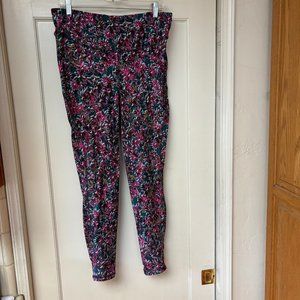 LuluLemon Floral Electric Multi Base Pace High Rise Running Tight Brushed 14